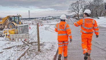Workers on the A6 Manchester Airport Relief Road