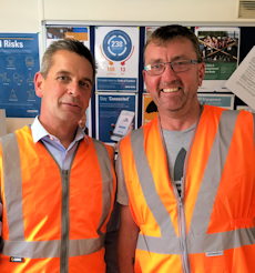 Shenfield – Clive Smith (L) (VGC project manager) and Leon Dansey (Balfour Beatty site supervisor)