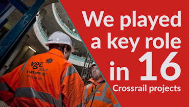 VGC has played a key role in 16 Crossrail projects