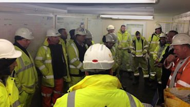 Richard delivering a FIR toolbox talk on the A14