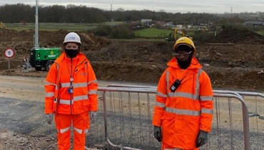Jana and Henry at SCS site Copthall Road