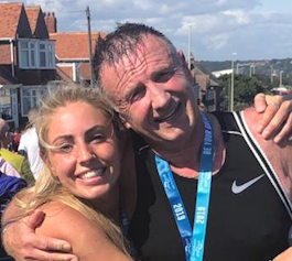 Joscelyn and Laurence after the Great North Run