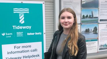 Maddy visited the Tideway project as part of her work experience