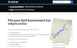 HMRC website tax return