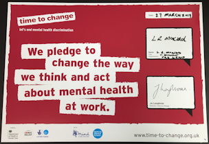 Signed Time to Change pledge board