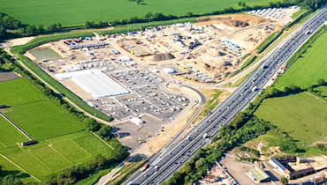 M4 works compound aerial photo