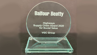 We've won a social value award from Balfour Beatty